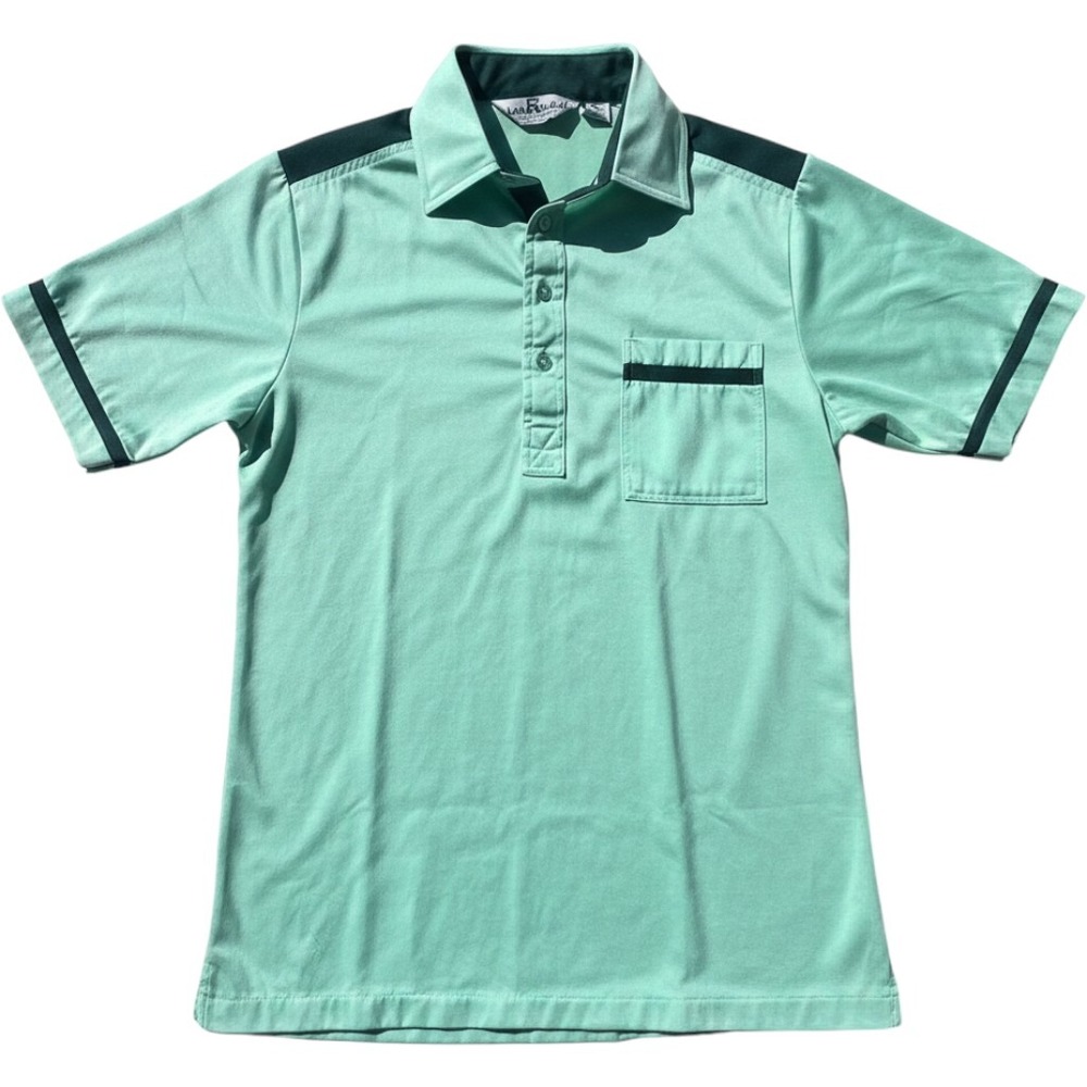 Vintage La Mode Du Golf Mint Green Polo Shirt Mens Medium Contrast Sportswear